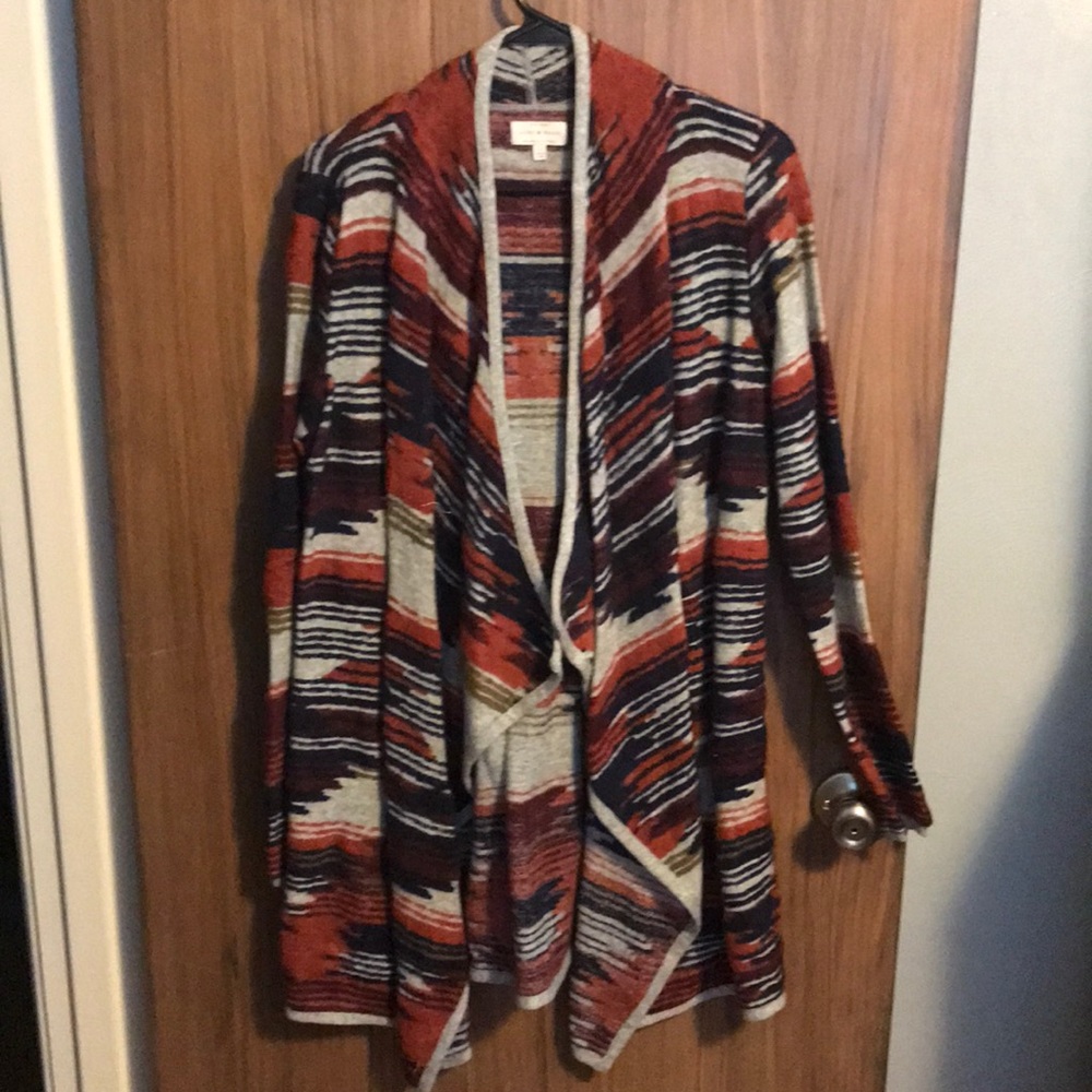 Multi colored open cardigan-L